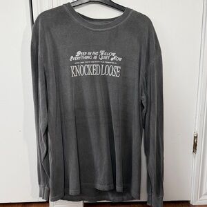 Knocked Loose Graphic Long Sleeve Tee - Charcoal Gray